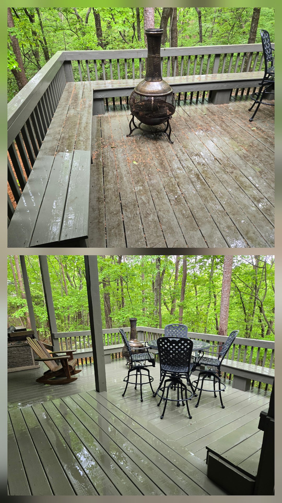 A STONEWORK AND DECK CLEANING JOB IN DAWSONVILLE, GA