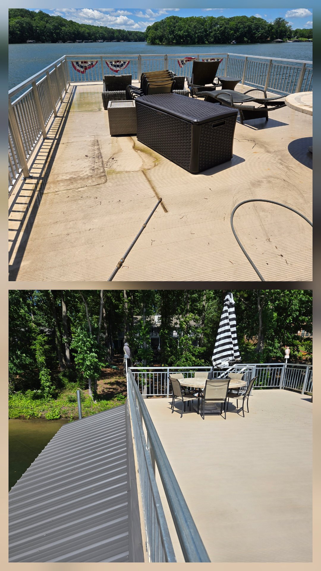 ANOTHER BOAT DOCK IN GAINESVILLE, GA, CLEANED BEFORE THE MEMORIAL DAY WEEKEND