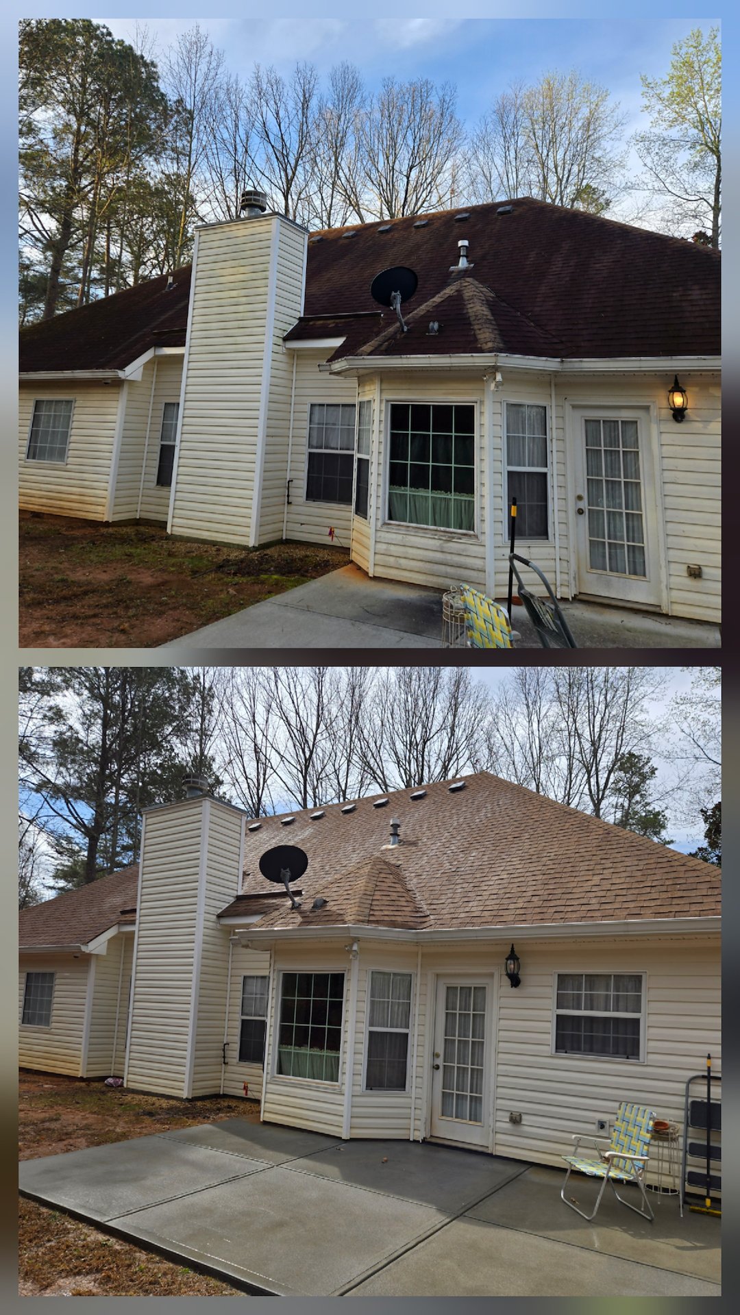 Our Roof Soft Washing Service Will Ensure This Roof in Cumming, GA Lasts for Years to Come